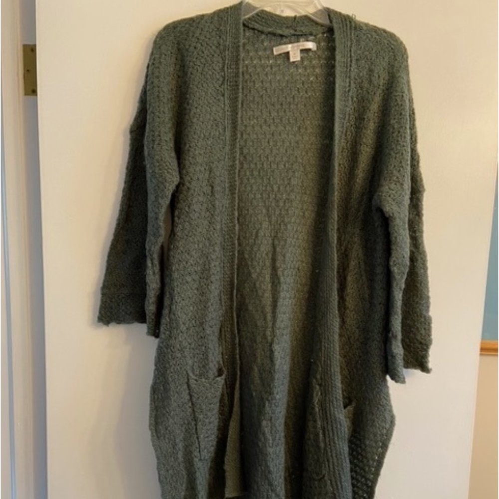 Lauren Conrad Green Duster Sweater